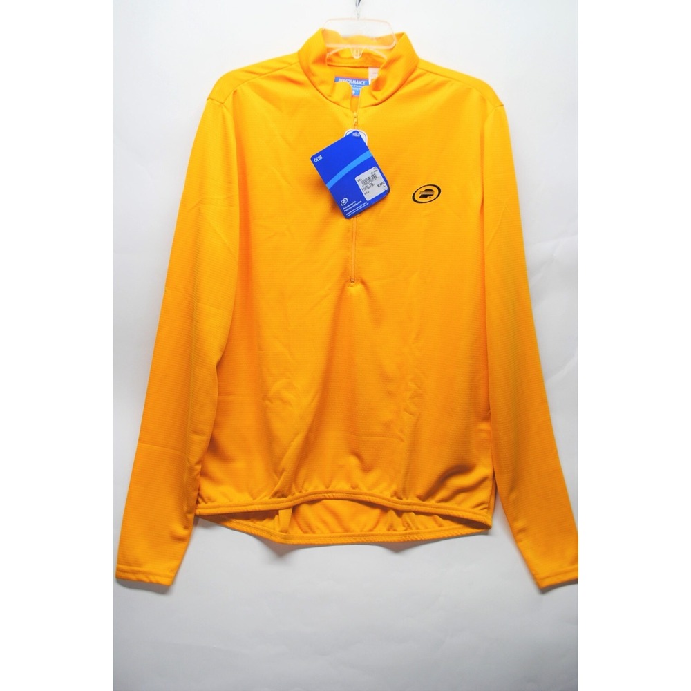Performance Gold Men's 1/2 Zip Pullover Cycling Breath H20 Jersey NEW(E5)